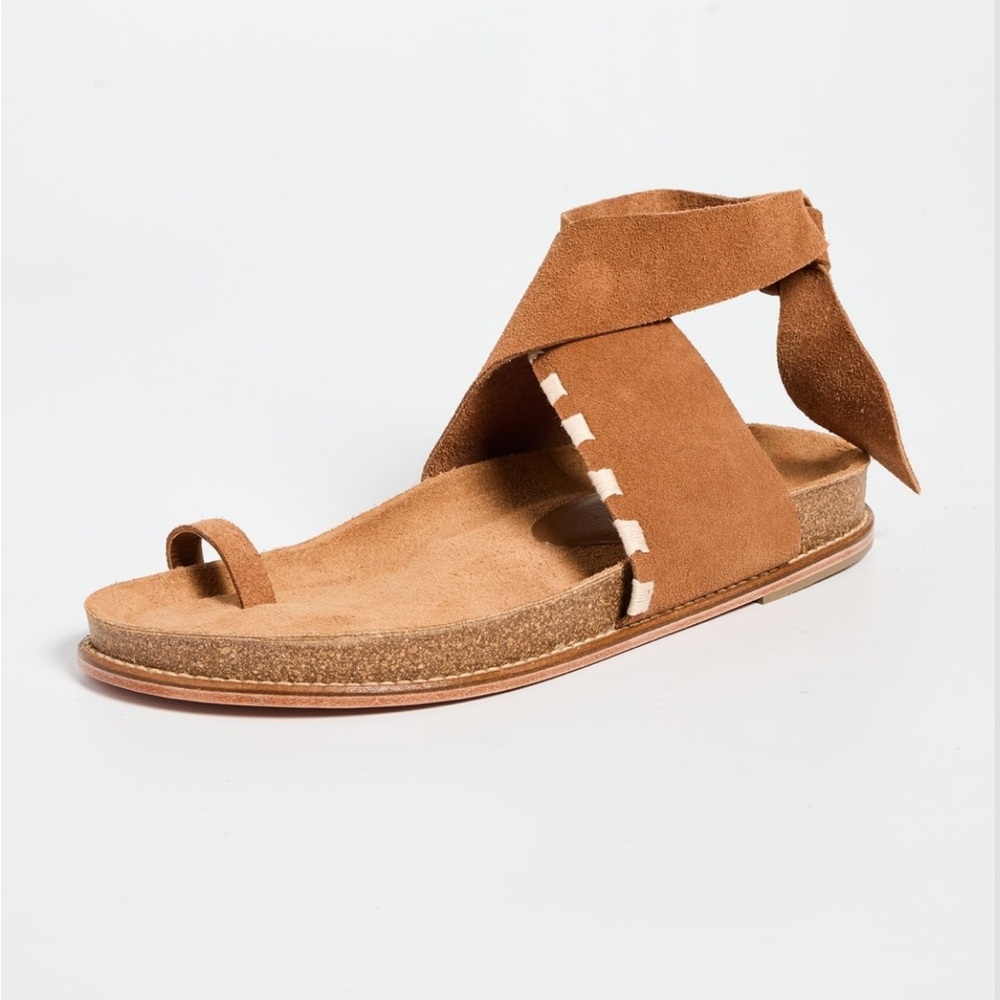 Johanna Ortiz Suede Wrap Sandal
